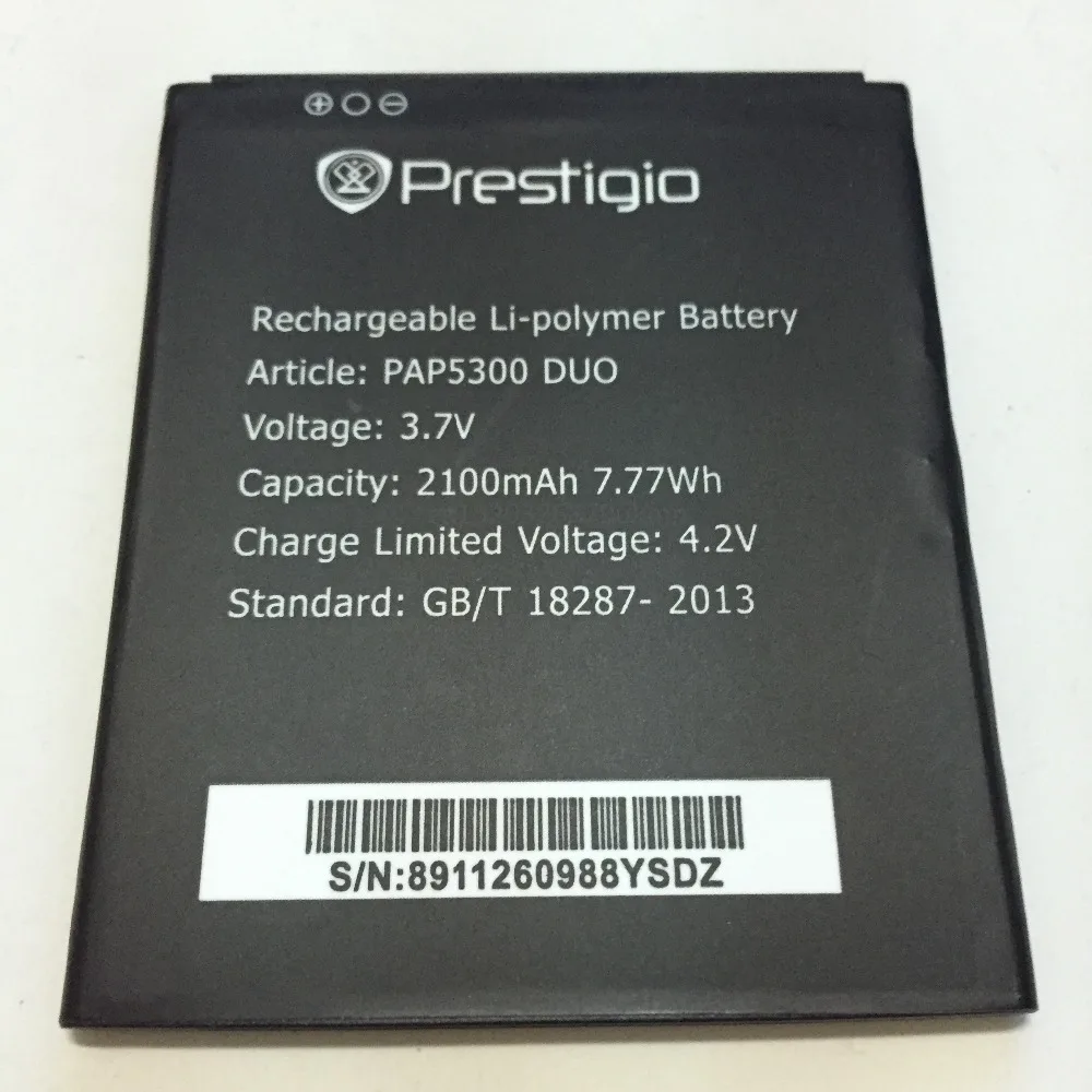 2100mAh PAP5300 Battery For Prestigio MultiPhone DUO 5300 Li-ion Cell phone Replacement Batteries High capacity batter | Мобильные