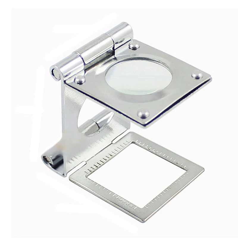 Stainless Steel Folding Magnifier 10X 20MM