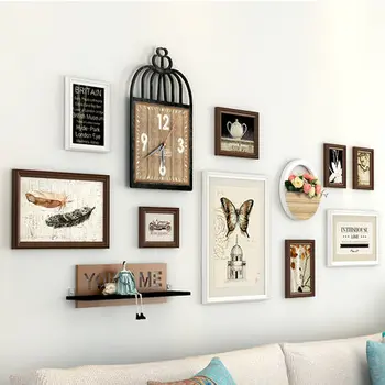 Modern Creative Wooden Photo Frame Set European Wall Hanging Photo Frame Living Room Bedroom Wall Clock Murals Decoration Design
Modern Creative Wooden Photo Frame Set European Wall Hanging Photo Frame Living Room Bedroom Wall Clock Murals Decoration Design