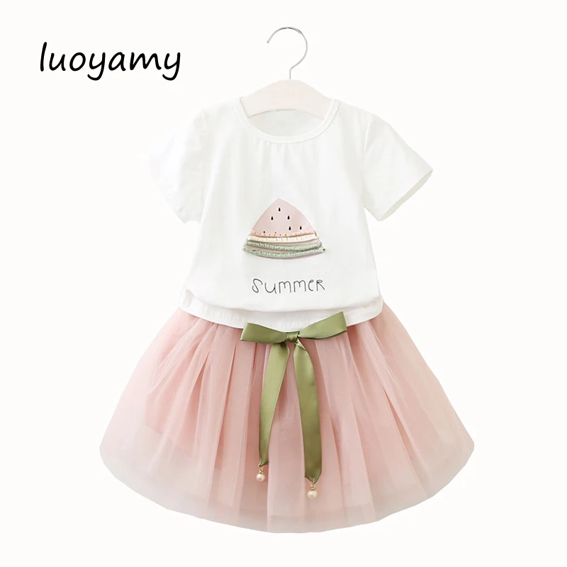 luoyamy Girls Clothing Sets 2018 Brand Baby Clothes Watermelon T-shirt+Tie Mesh Volie Skirts 2Pcs for Dress Girl
luoyamy Girls Clothing Sets 2018 Brand Baby Clothes Watermelon T-shirt+Tie Mesh Volie Skirts 2Pcs for Dress Girl