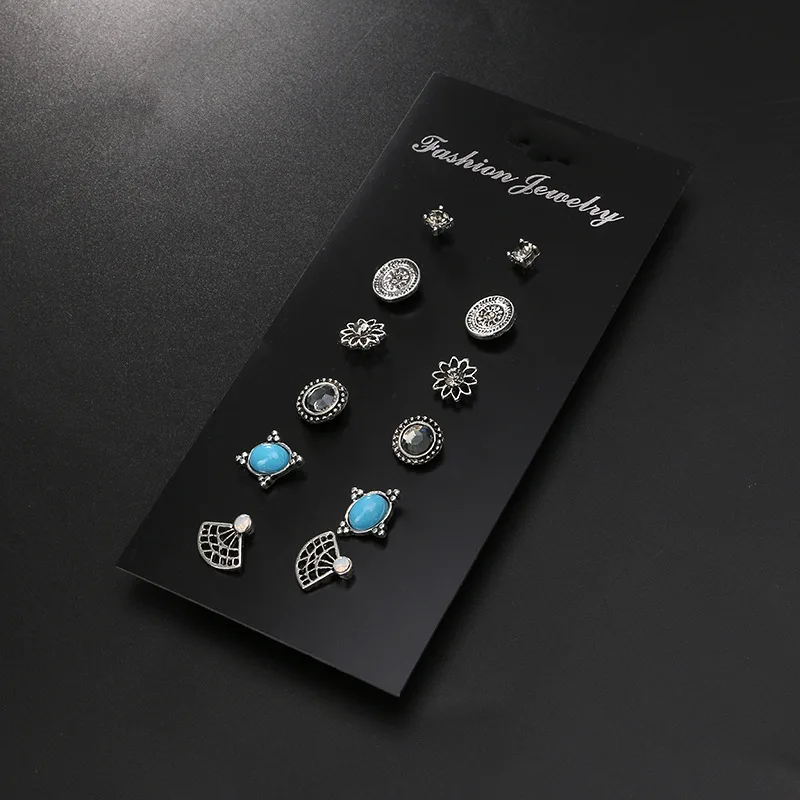 6 Pairs Vintage Stud Earrings for Women Bohemian Round Crystal Statement Earings Set Fashion Jewelry Pendientes Mujer Moda Gift
6 Pairs Vintage Stud Earrings for Women Bohemian Round Crystal Statement Earings Set Fashion Jewelry Pendientes Mujer Moda Gift