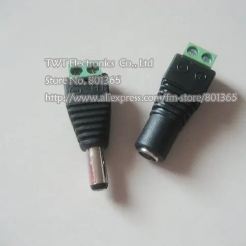 Free shipping 100Pair 5.5mm/ 2.1mm DC Female & Male Power Connectors Plugs for CCTV,DC Male/ Female F to terminal block
Free shipping 100Pair 5.5mm/ 2.1mm DC Female & Male Power Connectors Plugs for CCTV,DC Male/ Female F to terminal block
