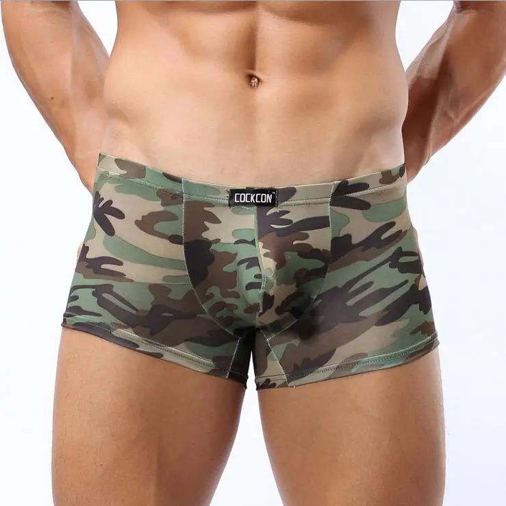 COCKCON Gay Mens comfortable breathable men's underwear Camouflage U convex boxers Shorts Underwear
COCKCON Gay Mens comfortable breathable men's underwear Camouflage U convex boxers Shorts Underwear