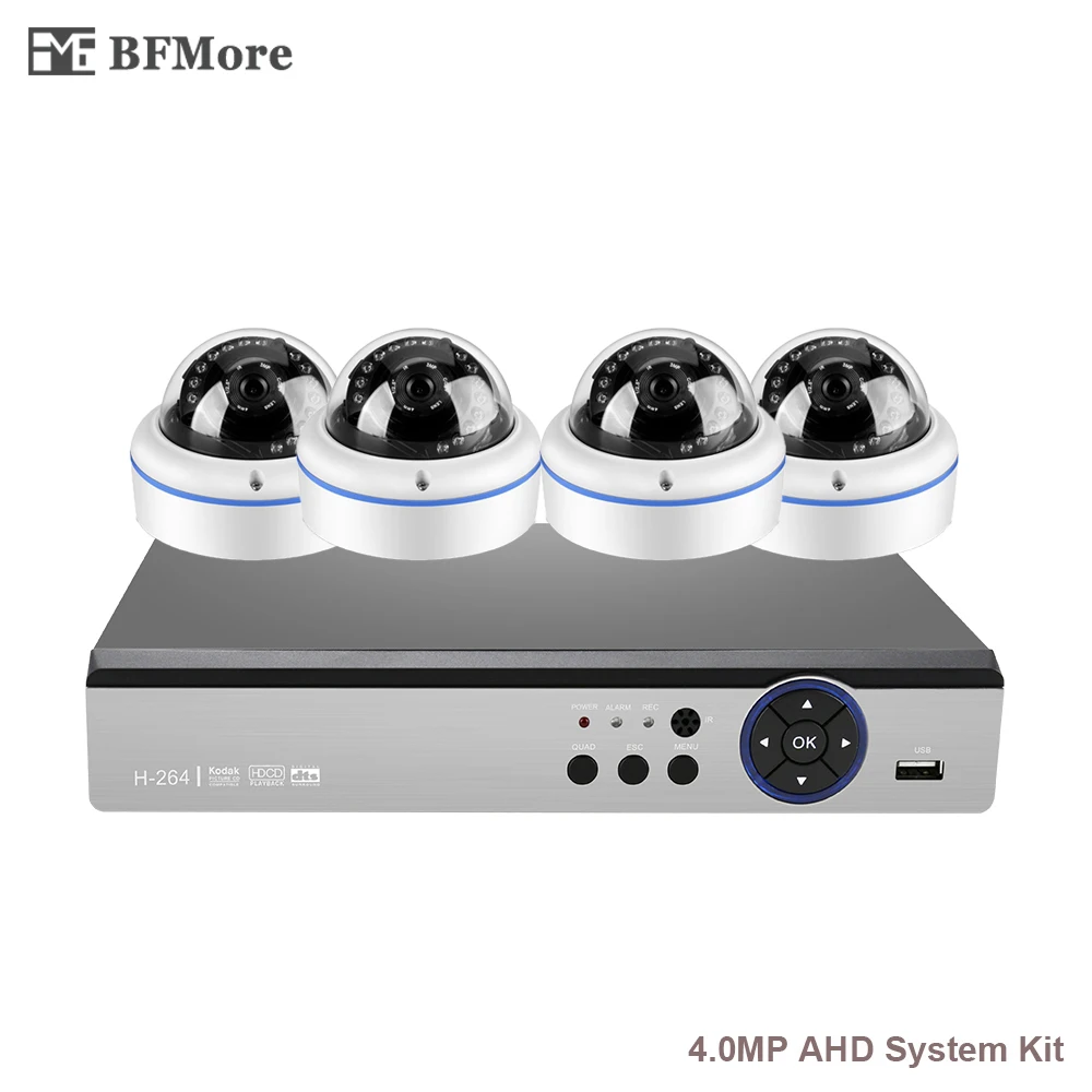 

BFMore 4CH AHD 4.0MP CCTV System KITS 2592*1520 2475+OV4689 CCTV DVR Indoor Security Camera Surveillance VIDEO Email p2p xeye