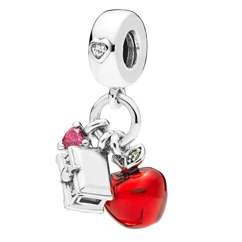 925 Sterling Silver Bead Charm Red Enamel Snow White's Apple And Heart Pendant Bead Fit Pandora Bracelet & Necklace Diy Jewelry
925 Sterling Silver Bead Charm Red Enamel Snow White's Apple And Heart Pendant Bead Fit Pandora Bracelet & Necklace Diy Jewelry