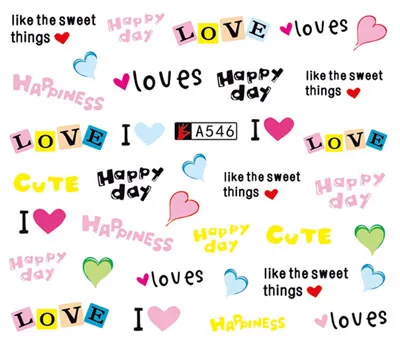 Nail Sticker Water Decals Cute English Letter Loves Heart Slider Art design Decoration Manicure Foil Adhesive Wraps Pegatinas
Nail Sticker Water Decals Cute English Letter Loves Heart Slider Art design Decoration Manicure Foil Adhesive Wraps Pegatinas