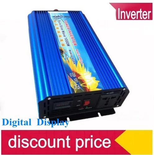 free shipping digital display 1000W 2000W surge power DC12V/24V to AC110V/220V pure sine wave inverter for home solar system
free shipping digital display 1000W 2000W surge power DC12V/24V to AC110V/220V pure sine wave inverter for home solar system