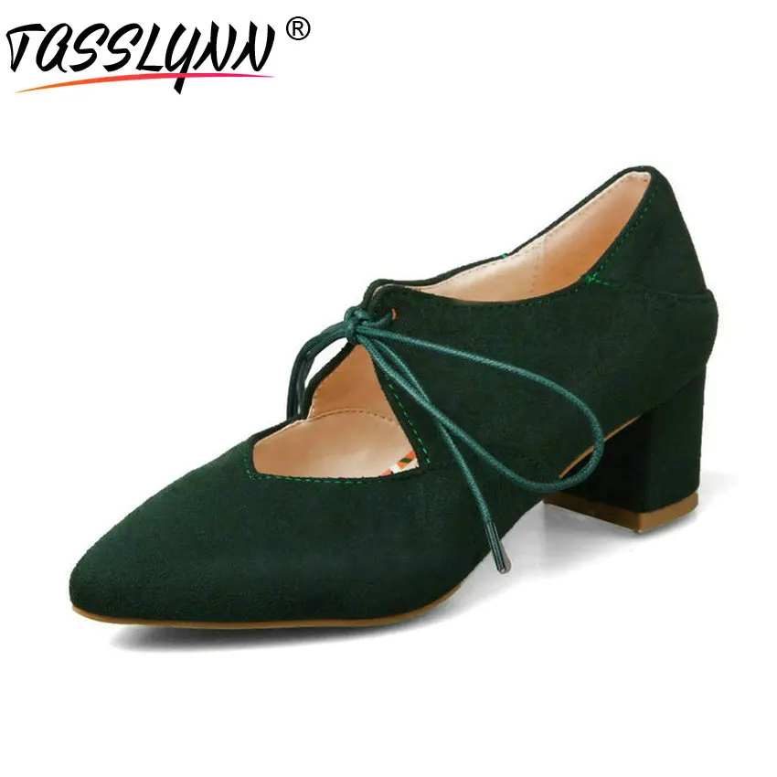 TASSLYNN 2019 Women Pumps Lace Up Black Flock Spring Autumn PU Women Shoes Pointed Toe Square High Heels Shoes Woman Size 34-43
TASSLYNN 2019 Women Pumps Lace Up Black Flock Spring Autumn PU Women Shoes Pointed Toe Square High Heels Shoes Woman Size 34-43