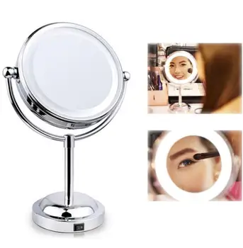 6 Inch LED Compact Metal Cosmetic Mirror 360 Degree Rotation 3X Double Sided Magnifying Bath Mirror Cosmetic Mirror Tools
6 Inch LED Compact Metal Cosmetic Mirror 360 Degree Rotation 3X Double Sided Magnifying Bath Mirror Cosmetic Mirror Tools