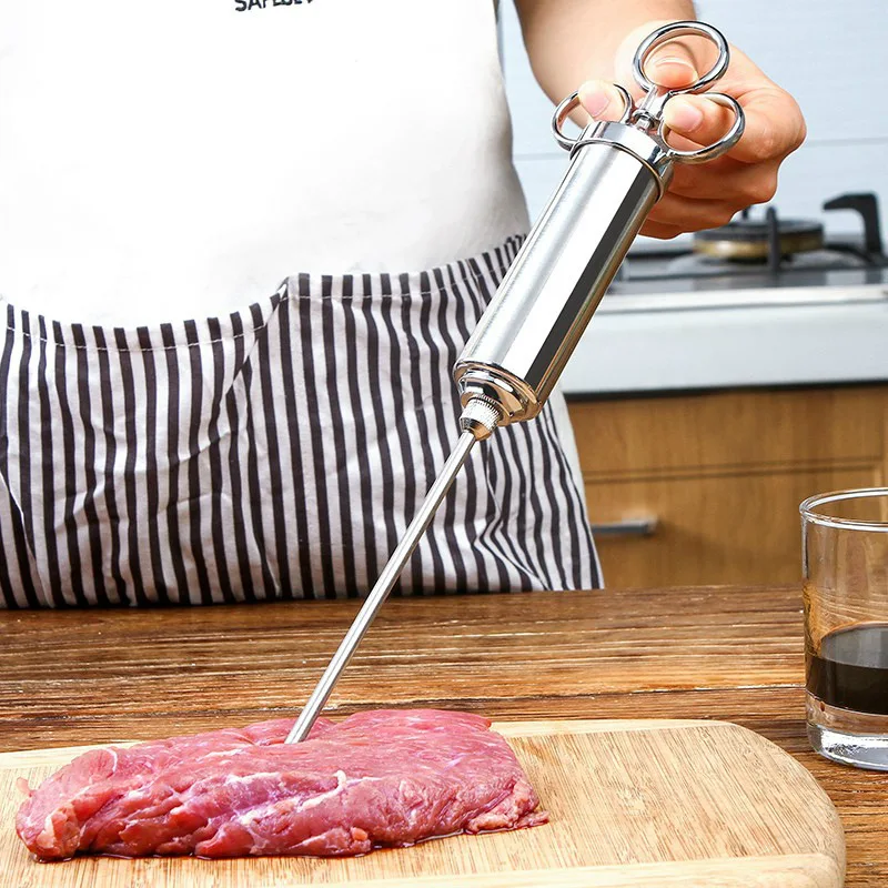 High Quality Stainless Steel Turkey Chicken Flavor Meat Injector Meat Syringe Marinated Cooking Tools Tools Accessories
High Quality Stainless Steel Turkey Chicken Flavor Meat Injector Meat Syringe Marinated Cooking Tools Tools Accessories