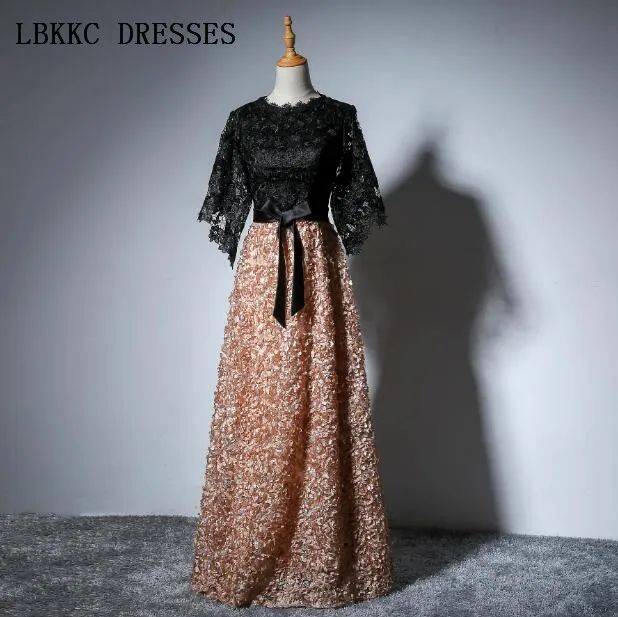 Top Black Skirt Champagne Evening Dresses Long Formal Party Gown Half Sleeves Vestidos De Festa Robe Soiree Longue Femme 2018
Top Black Skirt Champagne Evening Dresses Long Formal Party Gown Half Sleeves Vestidos De Festa Robe Soiree Longue Femme 2018