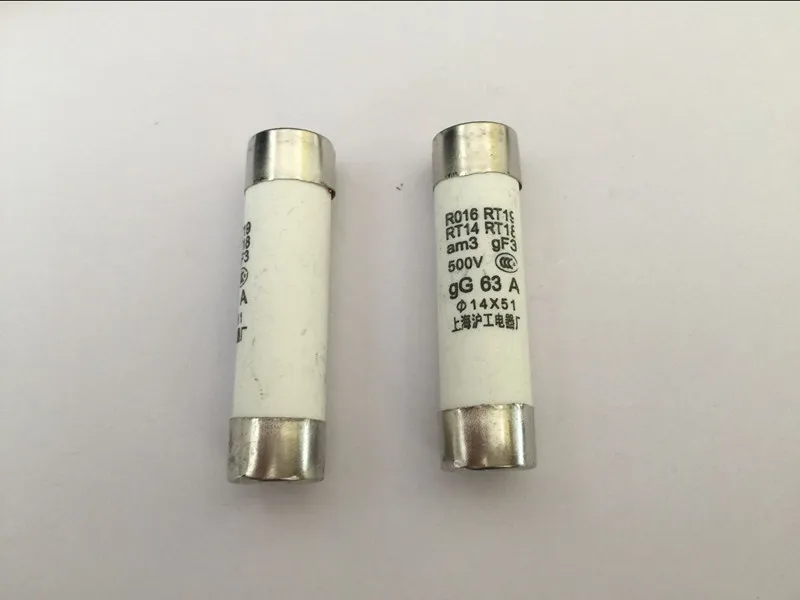 20PCS Fuse R016 RT18 5A/6A/16A/20A/32A/40A/50A/63A 500V 14mm * 51mm ceramic fuse fuse
20PCS Fuse R016 RT18 5A/6A/16A/20A/32A/40A/50A/63A 500V 14mm * 51mm ceramic fuse fuse