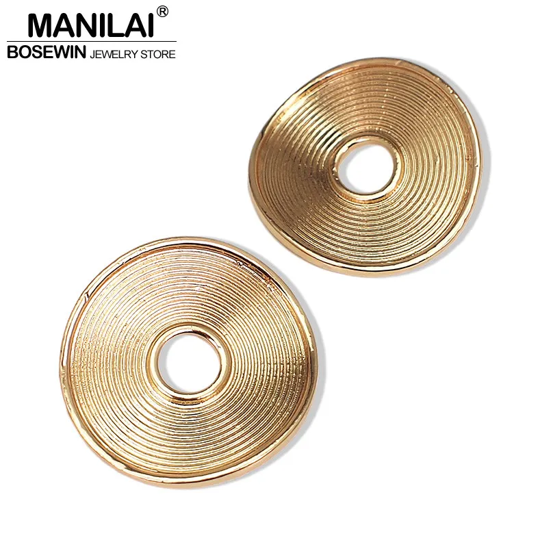MANILAI Indian Big Round Bending Alloy Stud Earrings For Women Vintage Metal Statement Earrings Jewelry Golden Silver Color
MANILAI Indian Big Round Bending Alloy Stud Earrings For Women Vintage Metal Statement Earrings Jewelry Golden Silver Color