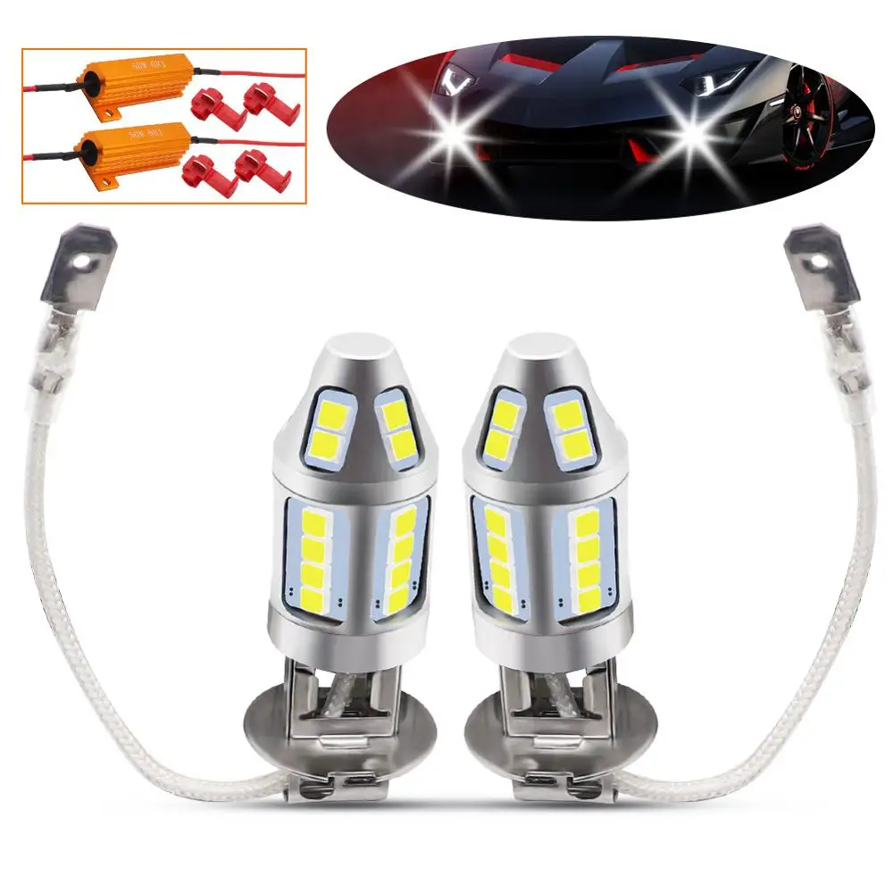 2pcs H3 LED Car Fog Lamp with Decoder 150W High Power 3030 Chips White Waterproof Auto Front Headlamp Fog Driving Lights 12V 24V
2pcs H3 LED Car Fog Lamp with Decoder 150W High Power 3030 Chips White Waterproof Auto Front Headlamp Fog Driving Lights 12V 24V