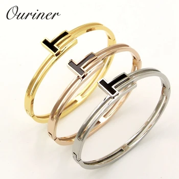 Cuff Love Bangle For Women Gold-Color Stainless Steel Jewelry Luxury Brand Inlay Resin Black T Letter Bangles Bracelets K0068
Cuff Love Bangle For Women Gold-Color Stainless Steel Jewelry Luxury Brand Inlay Resin Black T Letter Bangles Bracelets K0068