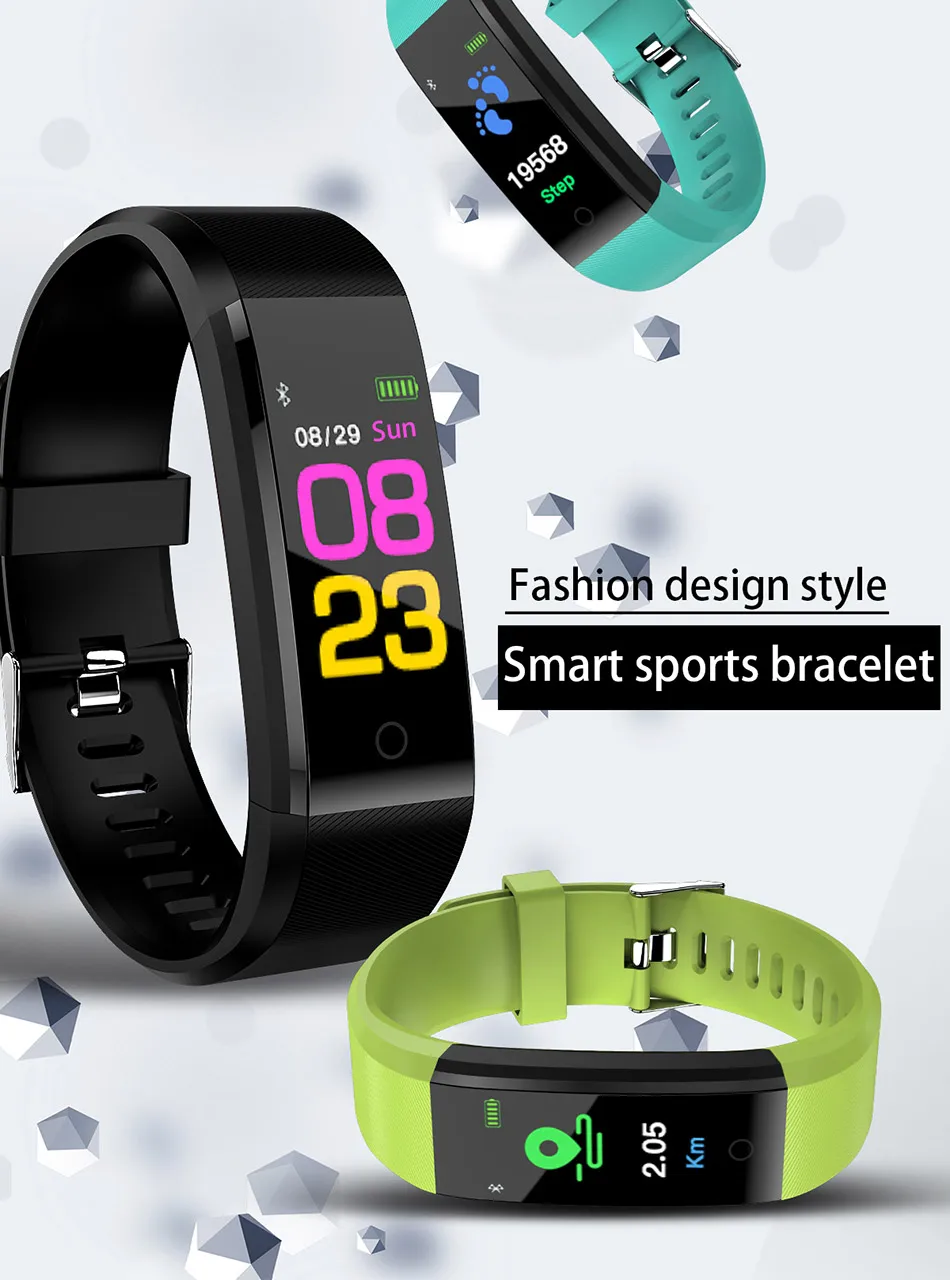 2019Smart Wrist Band Bracelet Fitness Heart Rate Blood Pressure Pedometer Sports Wristband Smart Watch Men Women For IOS Android
2019Smart Wrist Band Bracelet Fitness Heart Rate Blood Pressure Pedometer Sports Wristband Smart Watch Men Women For IOS Android