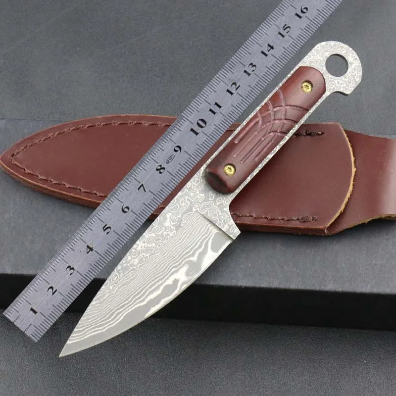 High quality Damascus steel forged straight knife hunting 62HRC hardness outdoor self-defense knife tactical army Survival knife
High quality Damascus steel forged straight knife hunting 62HRC hardness outdoor self-defense knife tactical army Survival knife