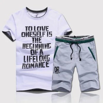 New Style Summer 2 Piece Men's Set Fitness Clothes Man Casual O-neck Letters Printed T-Shirt+ Drawstring Shorts Man Fitness Set
New Style Summer 2 Piece Men's Set Fitness Clothes Man Casual O-neck Letters Printed T-Shirt+ Drawstring Shorts Man Fitness Set