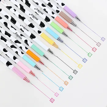 12 color Diamond gel pen Milk cow color pens 0.38mm liner for drawing scrapbooking school supplies Canetas papelaria DB257
12 color Diamond gel pen Milk cow color pens 0.38mm liner for drawing scrapbooking school supplies Canetas papelaria DB257