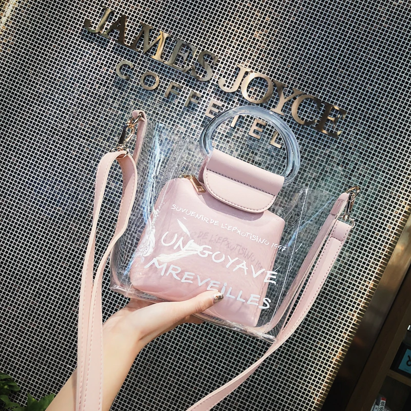 New Fashion tide shoulder bag transparent jelly shoulder bag mother ba cosmetic bag Portable small fashion cute makeup bag
New Fashion tide shoulder bag transparent jelly shoulder bag mother ba cosmetic bag Portable small fashion cute makeup bag