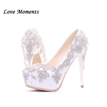 Luxury princess slipper white rhinestone wedding shoes 10cm/12cm/14cm high heels platform shoes women's wedding shoes
Luxury princess slipper white rhinestone wedding shoes 10cm/12cm/14cm high heels platform shoes women's wedding shoes