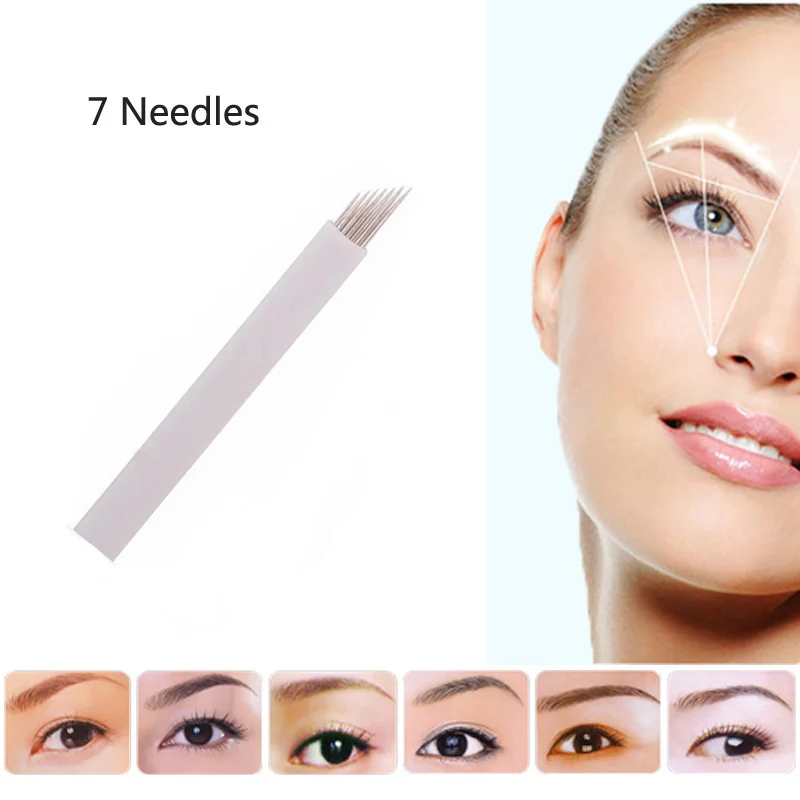 100pieces per lot 7 pin High quality Sterilized Stainless Steel 3D Embroidery Eyebrow Permanent Makeup Needles Blade Hot Sale
100pieces per lot 7 pin High quality Sterilized Stainless Steel 3D Embroidery Eyebrow Permanent Makeup Needles Blade Hot Sale