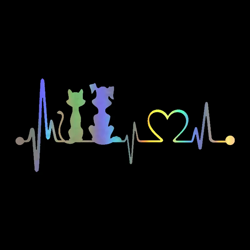 19*8.2cm Car Sticker Decal 3D Dog & Cat Heartbeat Sticker On Car Funny Stickers and Decals Vinyl Car Styling Black/Silver/Laser
19*8.2cm Car Sticker Decal 3D Dog & Cat Heartbeat Sticker On Car Funny Stickers and Decals Vinyl Car Styling Black/Silver/Laser