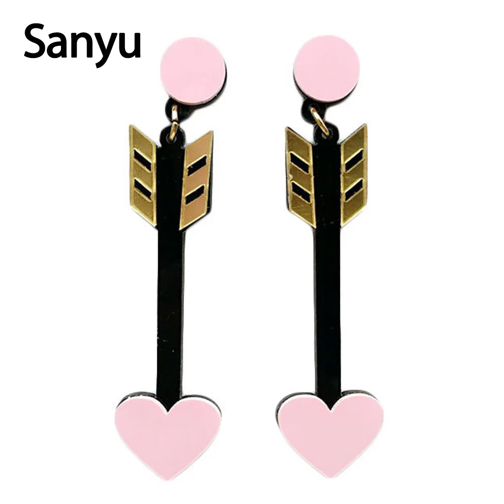 Simple Design Cupid Arrow Peach Heart Drop Earrings Pink Red Acrylic Personalized Dangle Earrings for Women New Party Jewelry
Simple Design Cupid Arrow Peach Heart Drop Earrings Pink Red Acrylic Personalized Dangle Earrings for Women New Party Jewelry