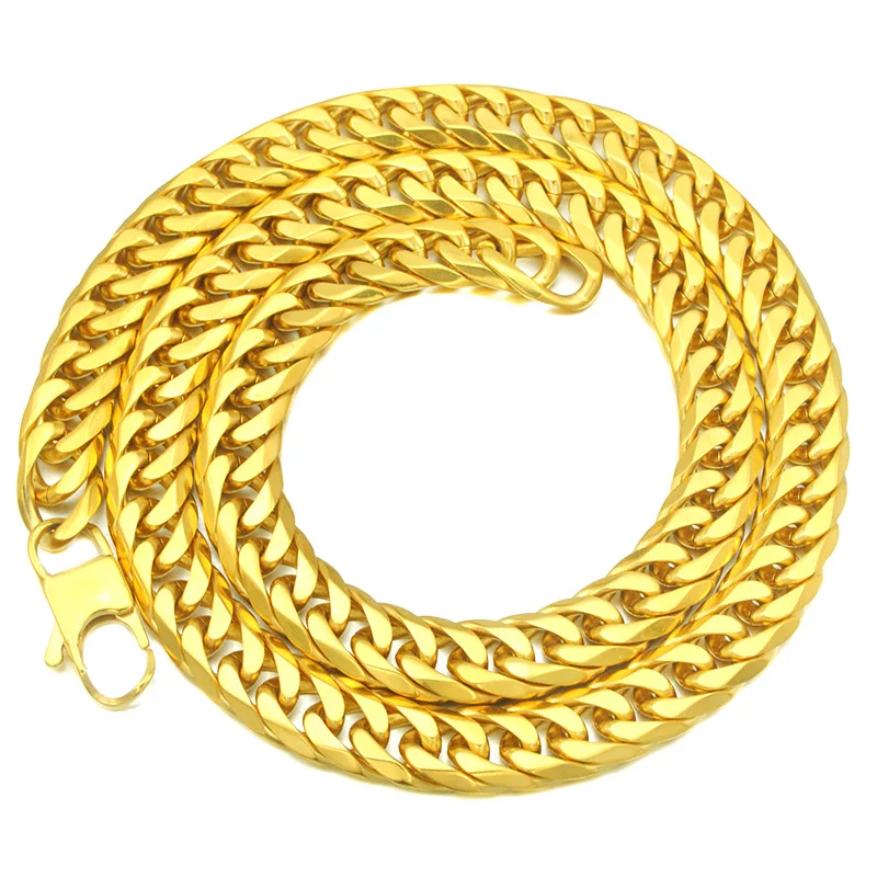 CHIMDOU Gold Colr For Men's Punk Necklace New Fashion Stainless Steel Cuban Link Chain 24'' Long Necklace Party Jewelry
CHIMDOU Gold Colr For Men's Punk Necklace New Fashion Stainless Steel Cuban Link Chain 24'' Long Necklace Party Jewelry