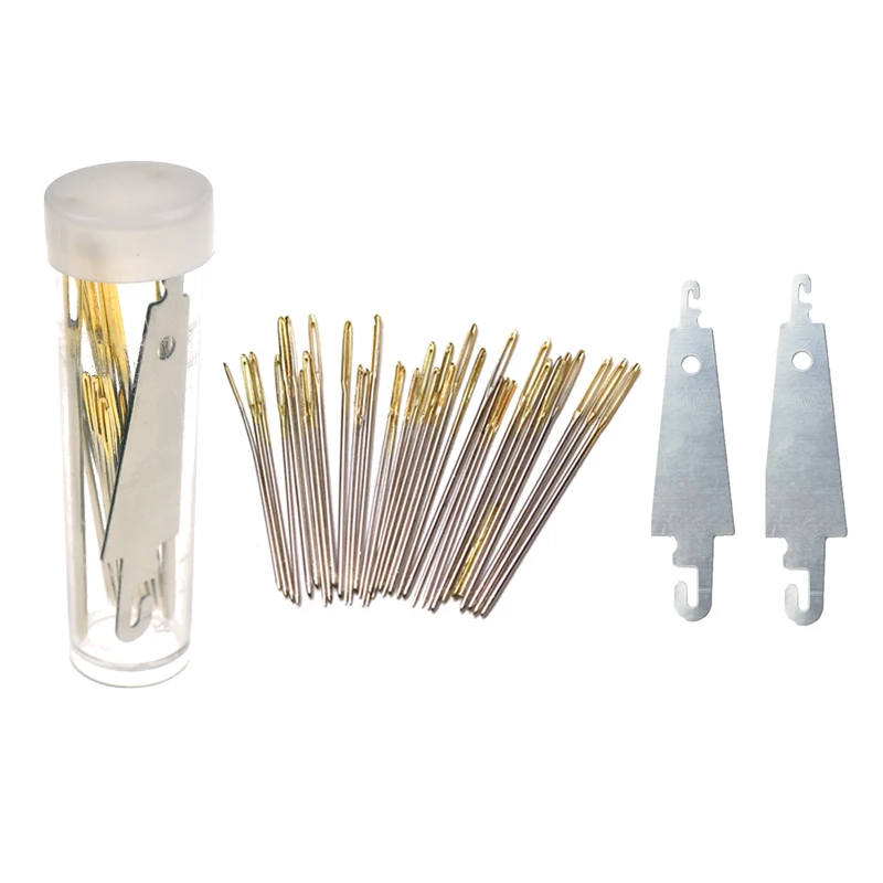 32pcs 3.4cm 3.7cm 4.1cm Hand Sewing Needles Gold Eye Embroidery Cross Stitch Needles With Threaders Home DIY Sewing Accessories
32pcs 3.4cm 3.7cm 4.1cm Hand Sewing Needles Gold Eye Embroidery Cross Stitch Needles With Threaders Home DIY Sewing Accessories