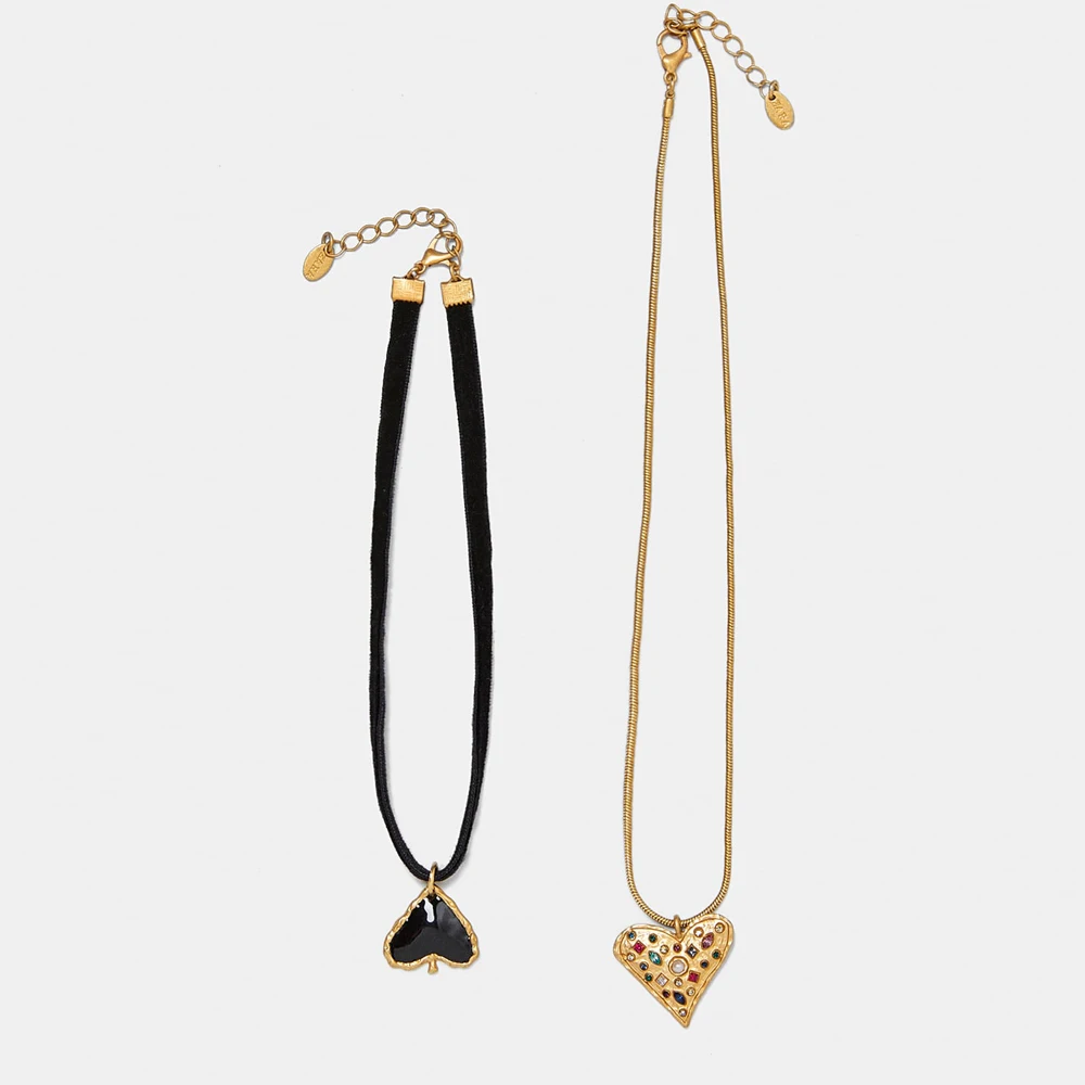 Girlgo ZA Crystal Rhinestone Pack Of 2 Heart Necklaces For Women Bohemia Maxi Pendant Necklace Christmas Shiny Statement Jewelry
Girlgo ZA Crystal Rhinestone Pack Of 2 Heart Necklaces For Women Bohemia Maxi Pendant Necklace Christmas Shiny Statement Jewelry