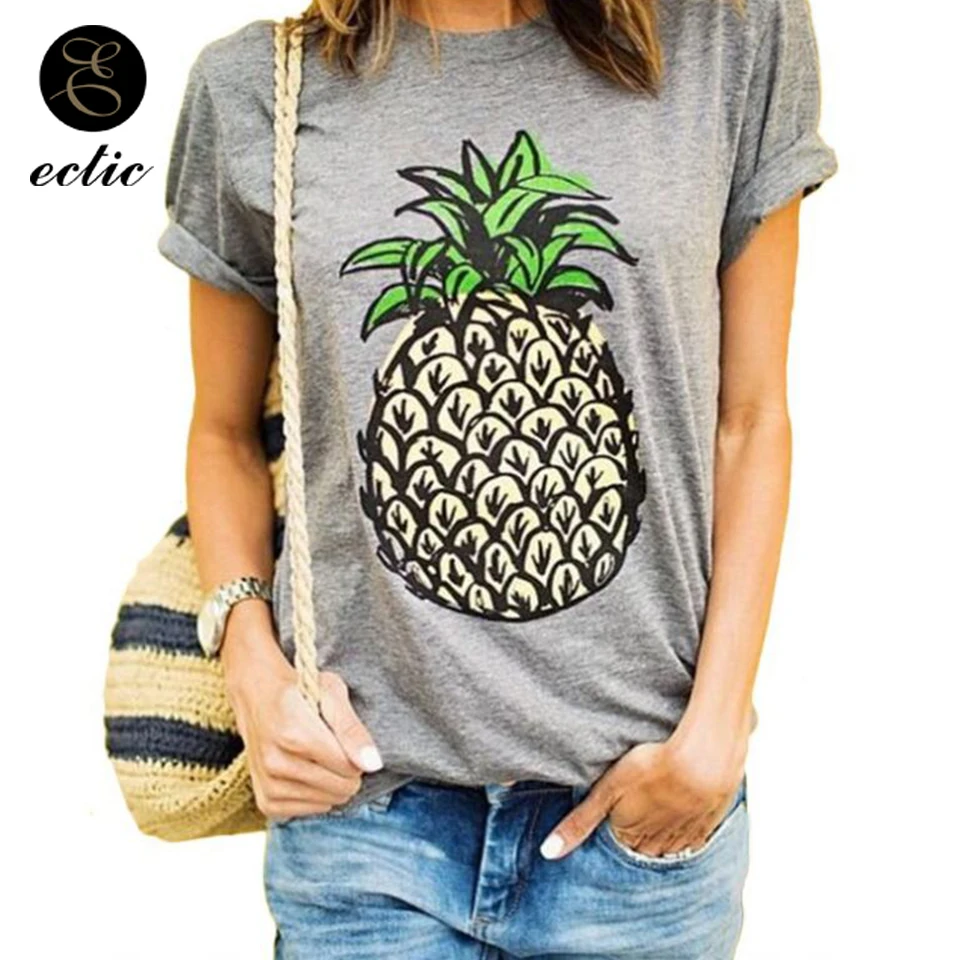 

Pineapple Vetement Femme 2019 Croche Bluz Fashion Dames T Shirt Women Aesthetic Clothes Ulzzang Kawaii Punk Rave Tshirt Pastel