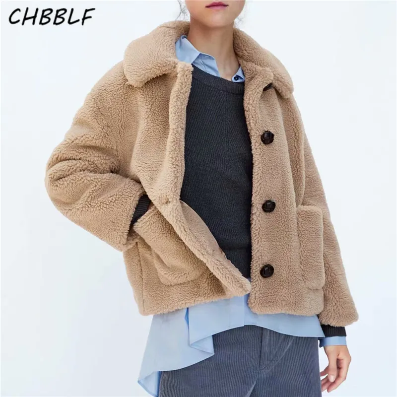 CHBBLF women winter warm loose coat thick faux fur pockets long sleeve ladies cozy casual tops chaque BGB8440
CHBBLF women winter warm loose coat thick faux fur pockets long sleeve ladies cozy casual tops chaque BGB8440