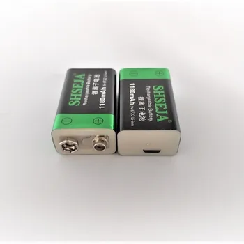 2pcs 9V USB rechargeable battery 1180mAh 6F22 lithium ion li ion cell for wireless microphone Guitar EQ smoke alarm multimeter
2pcs 9V USB rechargeable battery 1180mAh 6F22 lithium ion li ion cell for wireless microphone Guitar EQ smoke alarm multimeter