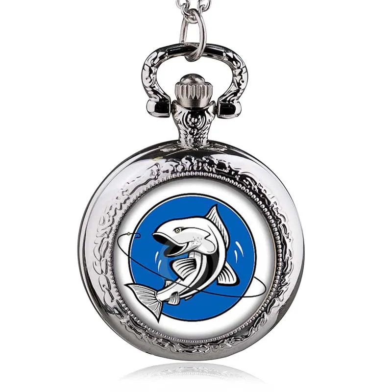 Fashion Fishing Theme Quartz Pocket Watch Retro Men's and Women's Time Gem Necklace Pendant Accessories Clock Holiday Gift
Fashion Fishing Theme Quartz Pocket Watch Retro Men's and Women's Time Gem Necklace Pendant Accessories Clock Holiday Gift