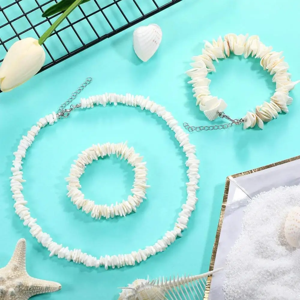 Hawaii Beach Shell Necklace for Women Handmade Natural Seashell Shell Choker Necklace Jewelry Set Surfer Puka Necklace for Girls
Hawaii Beach Shell Necklace for Women Handmade Natural Seashell Shell Choker Necklace Jewelry Set Surfer Puka Necklace for Girls