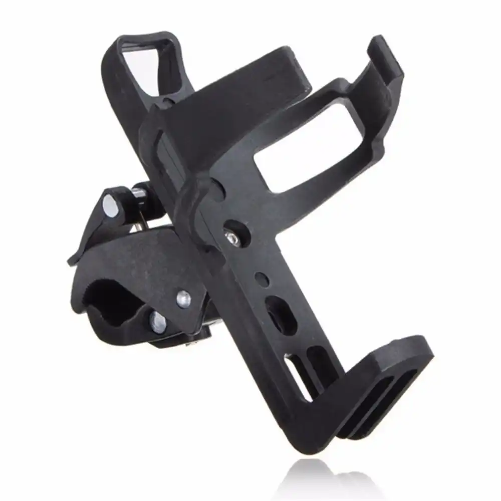 Black Motorcycle Drinks Bottle Holder,Motorcycle Motorbike Lightweight Aluminum Alloy Drink Cup Holder Water Beverage Support Handlebar Bottle Adapter for Motorbike Bike Bicycle ATV