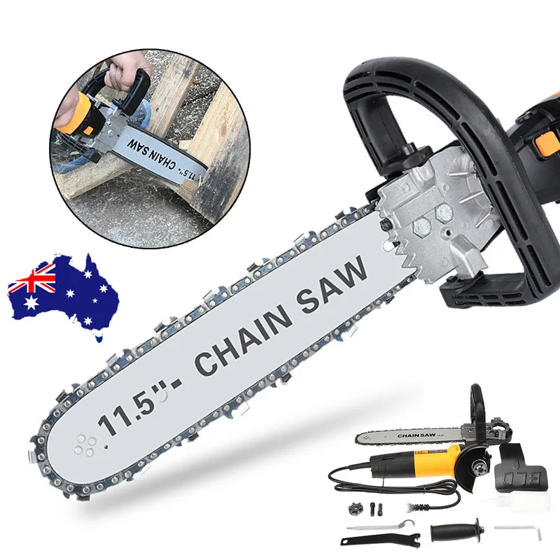 650W 220V Adjustable Electric Portable Angle Grinder + 11.5 Inch Chainsaw Woodworking Cutting Chainsaw Bracket Tool Set
650W 220V Adjustable Electric Portable Angle Grinder + 11.5 Inch Chainsaw Woodworking Cutting Chainsaw Bracket Tool Set