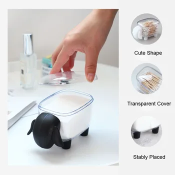 1pcs Creative Mini Plastic Cotton Swab Storage Box Cute Sheep Dust-proof Cosmetic Cosmetic Storage Box Family Desktop organizer
1pcs Creative Mini Plastic Cotton Swab Storage Box Cute Sheep Dust-proof Cosmetic Cosmetic Storage Box Family Desktop organizer