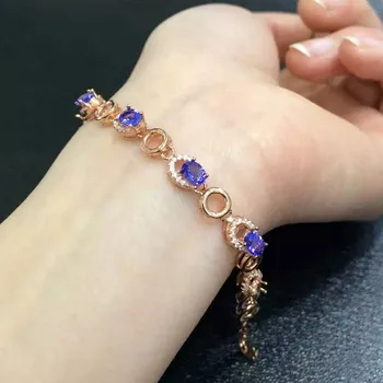 Fidelity natural 4*5mm blue tanzanite Bracelet s925 sterling silver fashion fine jewelry for women party natural gemstone
Fidelity natural 4*5mm blue tanzanite Bracelet s925 sterling silver fashion fine jewelry for women party natural gemstone