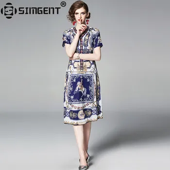 Simgent New Arrival Summer Fashion Women V-Neck Short Sleeve Knee Length Empire Print Vintage Dress Robe Femme Vestidos SG9564
Simgent New Arrival Summer Fashion Women V-Neck Short Sleeve Knee Length Empire Print Vintage Dress Robe Femme Vestidos SG9564