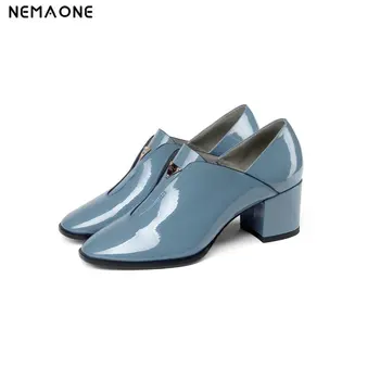 NEMAONE Plus size 34-43 New high heels pumps square toe genuine leather shoes women ladies Sexy chaussure femmer
NEMAONE Plus size 34-43 New high heels pumps square toe genuine leather shoes women ladies Sexy chaussure femmer