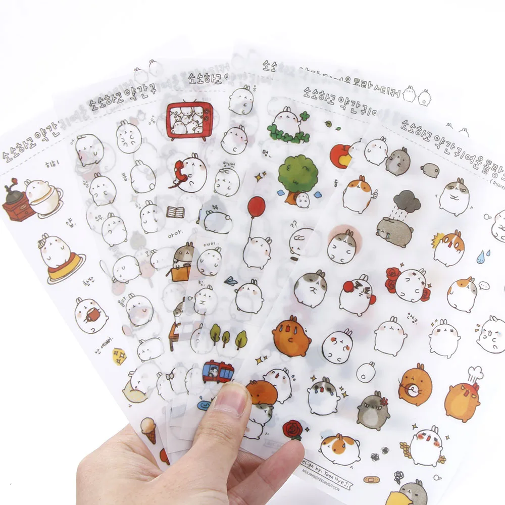 6PCS New Korea Creative Cartoon Potato Rabbit Series Kawaii Pvc Stickers In The Third Quarter Potatoes Rabbit Stationery Sets
6PCS New Korea Creative Cartoon Potato Rabbit Series Kawaii Pvc Stickers In The Third Quarter Potatoes Rabbit Stationery Sets