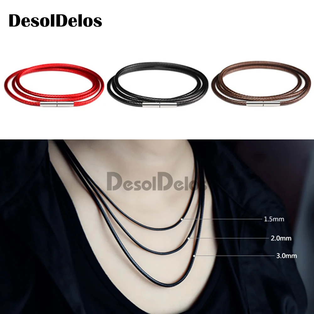 1mm 1.5mm 2mm 3mm Necklace Cord Leather Cord Wax Rope Lace Chain With Rotary Buckle For DIY Necklace Bracelet Jewelry Finding
1mm 1.5mm 2mm 3mm Necklace Cord Leather Cord Wax Rope Lace Chain With Rotary Buckle For DIY Necklace Bracelet Jewelry Finding
