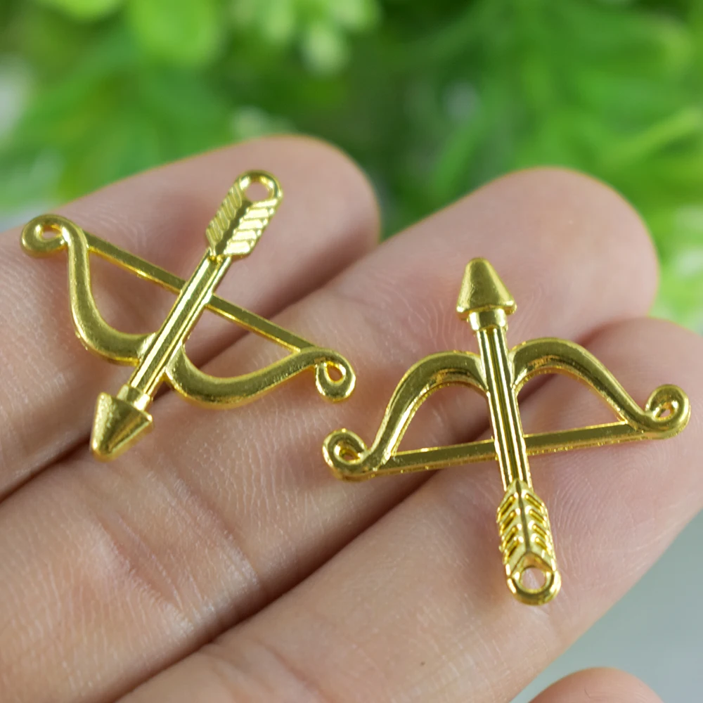 16pieces 25x25mm Gold Colour Charm Pendant Bow and arrow Jewelry Making DIY Handmade Craft
16pieces 25x25mm Gold Colour Charm Pendant Bow and arrow Jewelry Making DIY Handmade Craft
