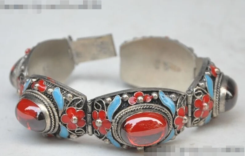 fast shipping>8" chinese Tibet silver Cloisonne Mosaic Zircon Gem Flower Exquisite Bracelet
fast shipping>8" chinese Tibet silver Cloisonne Mosaic Zircon Gem Flower Exquisite Bracelet