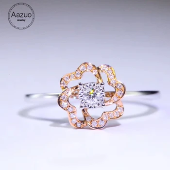 Aazuo 18K White Gold Rose Gold Real Diamond 0.15ct H Si1 Moving Ring for Woman Charm Jewelry Gift tiny thin Au750 Real Gold
Aazuo 18K White Gold Rose Gold Real Diamond 0.15ct H Si1 Moving Ring for Woman Charm Jewelry Gift tiny thin Au750 Real Gold