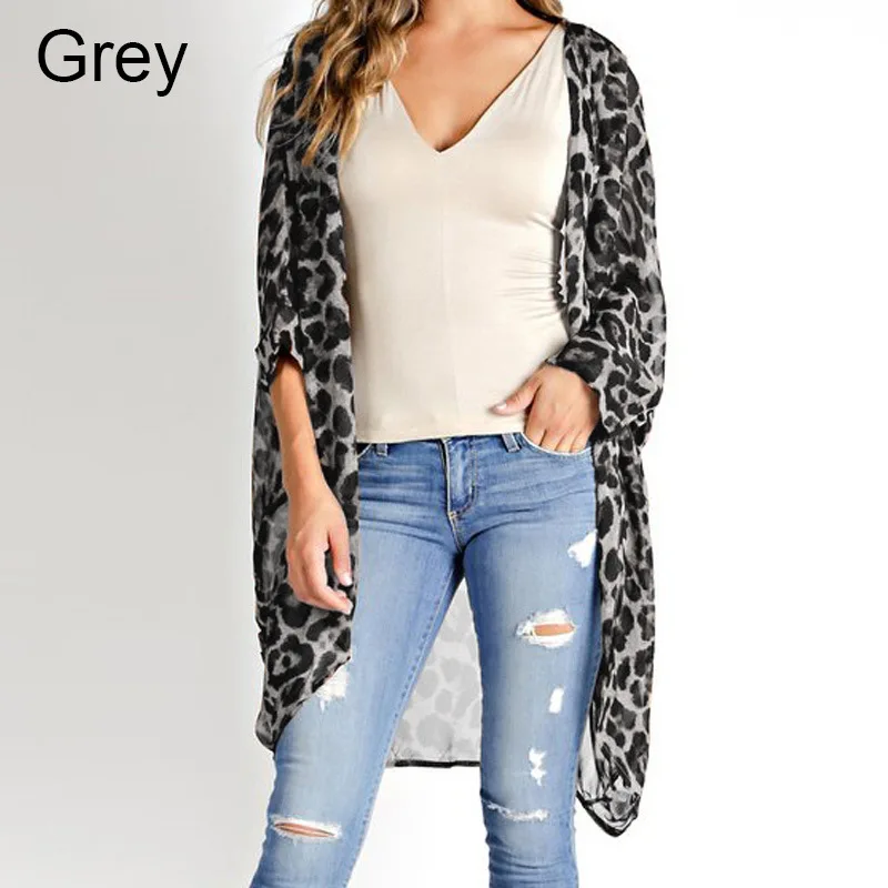 Autumn Cardigan 2019 Summer Women's Kimono Cardigan Casual Loose Leopard Print Chiffon Shirt Beach Blouse Shirt Plus Size Blusas
Autumn Cardigan 2019 Summer Women's Kimono Cardigan Casual Loose Leopard Print Chiffon Shirt Beach Blouse Shirt Plus Size Blusas