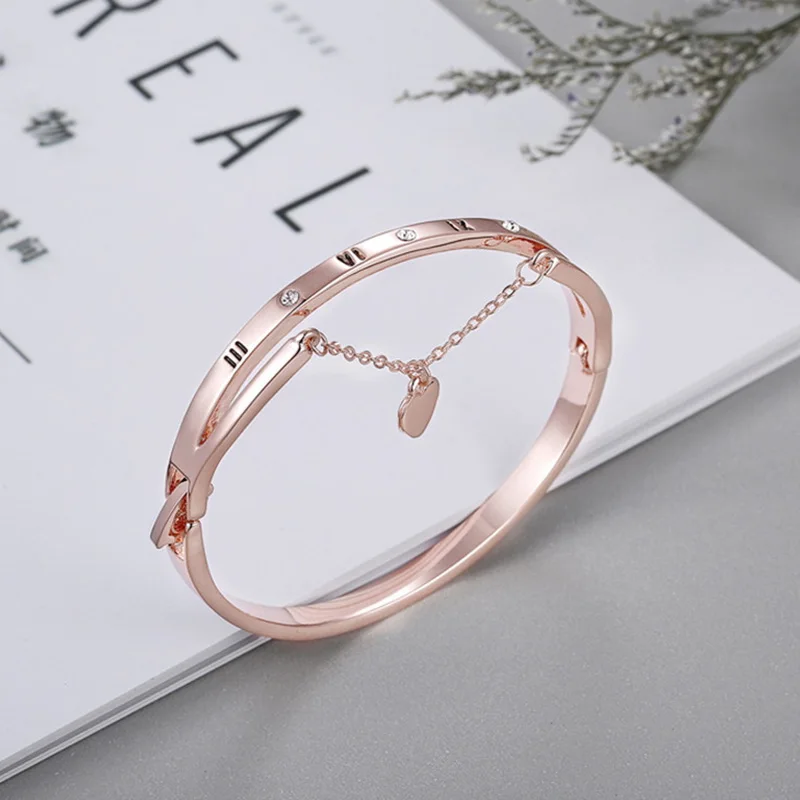 Hot Luxury Rose Gold Stainless Steel Bracelets Bangles Female Heart Forever Love Brand Charm Bracelet for Women Famous Jewelry
Hot Luxury Rose Gold Stainless Steel Bracelets Bangles Female Heart Forever Love Brand Charm Bracelet for Women Famous Jewelry