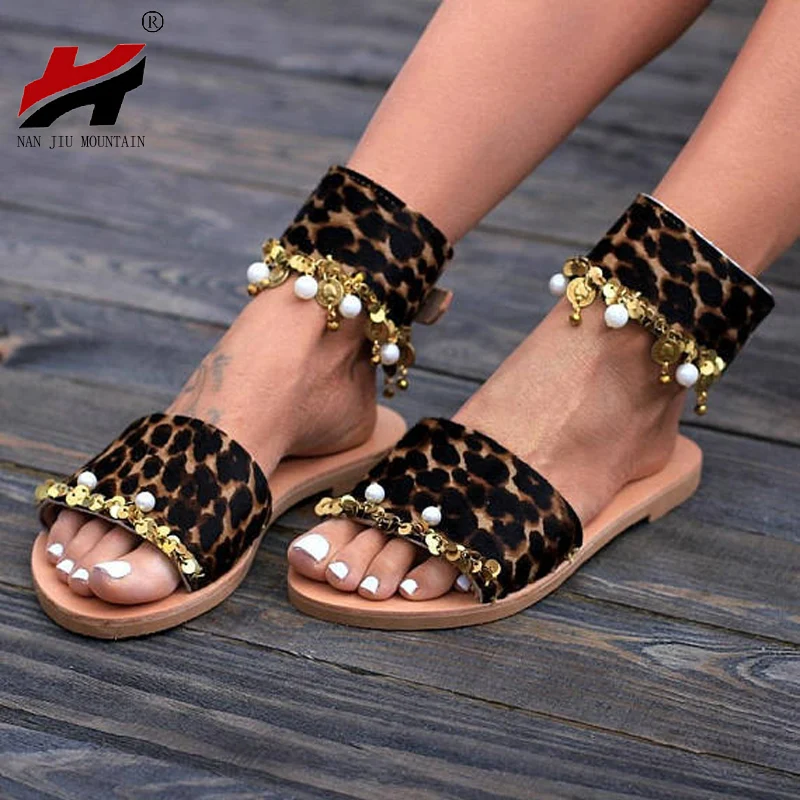NAN JIU MOUNTAIN Summer Women's Flat Sandals Leopard Sequins Beaded Casual Shoes Sexy Flats Plus Size 35-42
NAN JIU MOUNTAIN Summer Women's Flat Sandals Leopard Sequins Beaded Casual Shoes Sexy Flats Plus Size 35-42